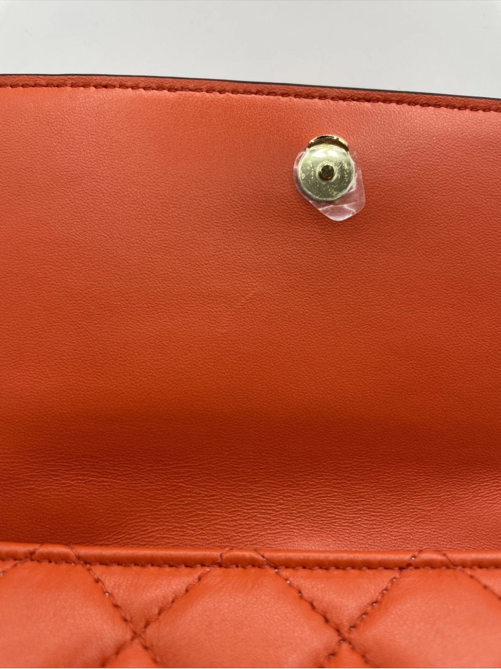 Versace Quilted Coral-Red Chain Shoulder Bag $ 1795 Retail - Picture 13 of 14